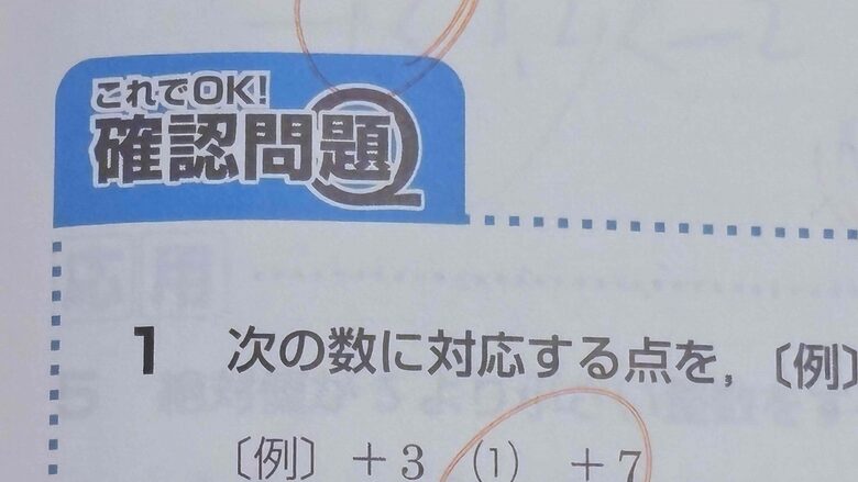進研ゼミ中学講座4月号の数学⑥。