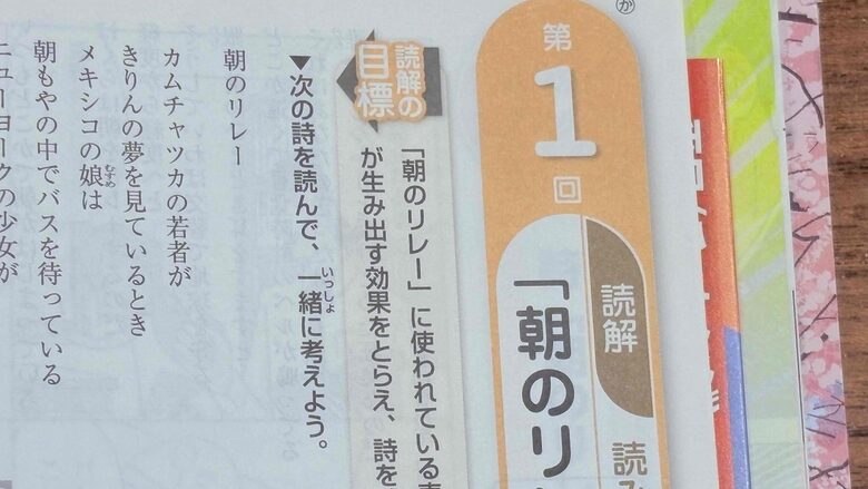進研ゼミ中学講座4月号の国語②。